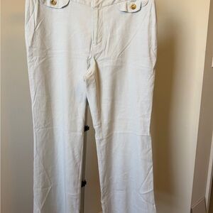 Banana Republic women’s Light Cream Linen Pants 12 Short